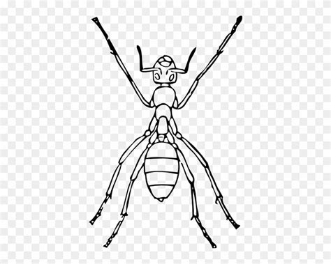 Ant Outline Clip Art - Line Drawing Of An Ant - Free Transparent PNG Clipart Images Download