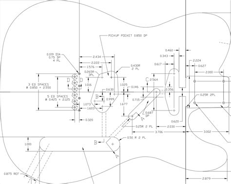 Telecaster template dwg - lasopatrax