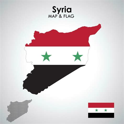 Syria map and flag design free vector 24523449 Vector Art at Vecteezy