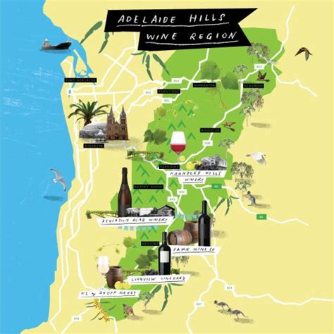 Heritage Wine Map Of The Adelaide Hills | ubicaciondepersonas.cdmx.gob.mx