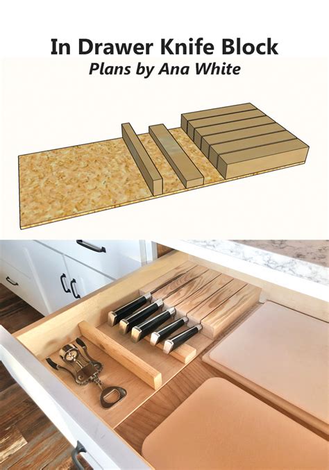 In Drawer Knife Block | Knife block diy, Drawer knife block, Diy knife storage