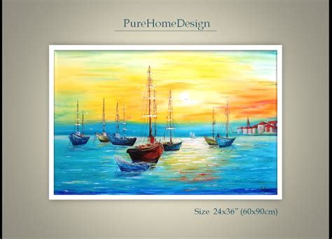 Ship Painting Sailing Ship Sail Boat Sunset Painting Seascape - Etsy