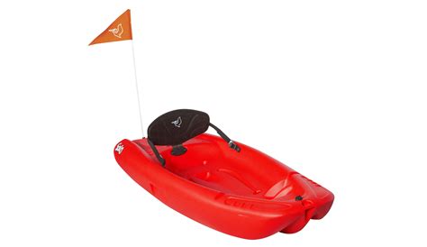 Pelican Solo 6 Feet Sit-On-Top Youth Kayak with Kayak Accessories, Paddle and Safety Flag and ...