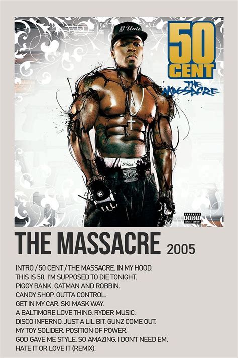 The massacre by 50 cent minimalist album poster – Artofit