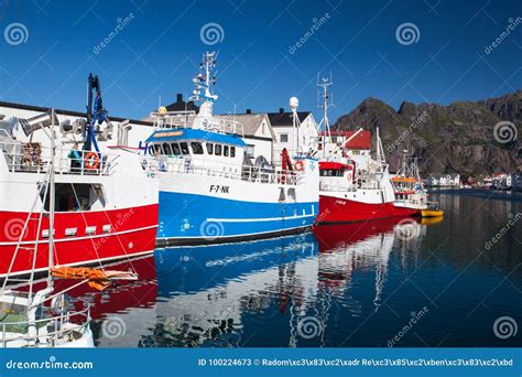 Picturesque Fishing Port in Henningsvaer on Lofoten Islands, Editorial Stock Photo - Image of ...