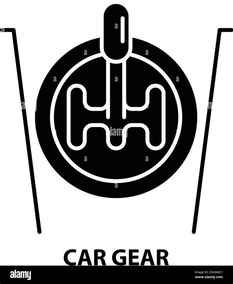 car gear icon, black vector sign with editable strokes, concept illustration Stock Vector Image ...