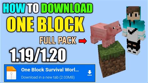 How to Download and Install One Block Survival World in Minecraft 1.20 | Minecraft One Block Map ...