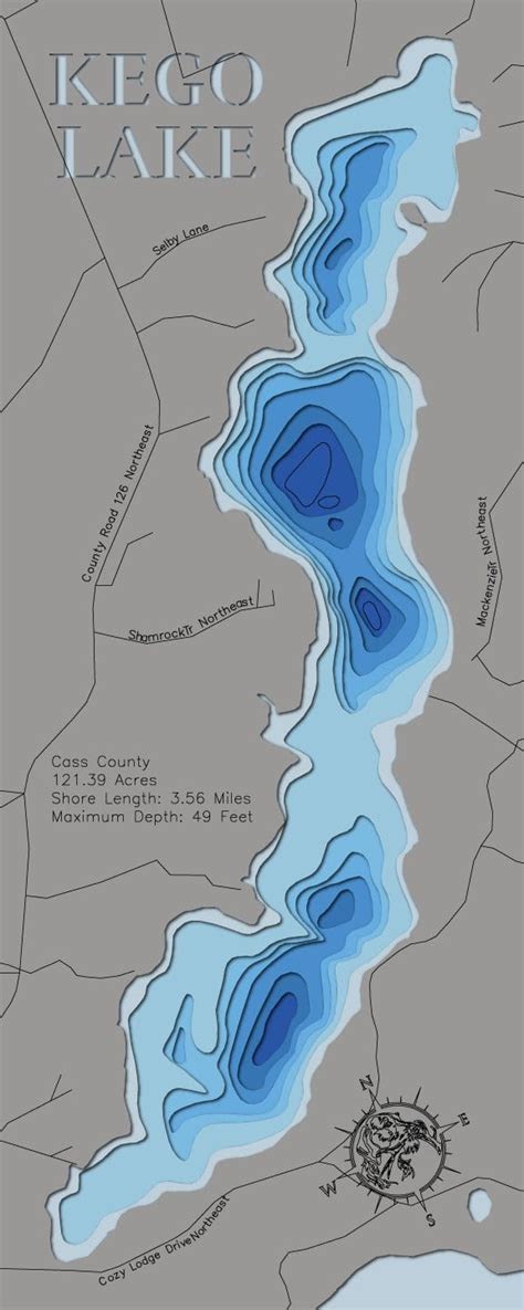 Kego Lake in Cass County, Minnesota – Horn Dog Maps