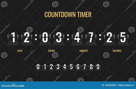 Countdown Timer. Meter Scoreboard Digital Watch Mechanics Counter ...