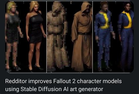 Redditor improves Fallout 2 character models using Stable Diffusion Al ...