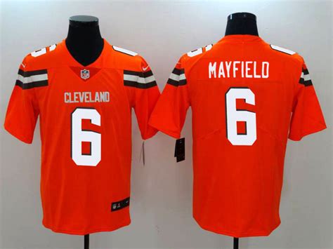 #6 Baker Mayfield Orange Alternate Women's Stitched Football 100th ...