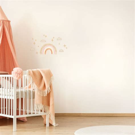 Boho Chic Rainbow decal in muted tones for neutral nursery decor — Made of Sundays