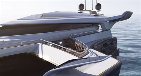 New luxury yacht design of trimaran