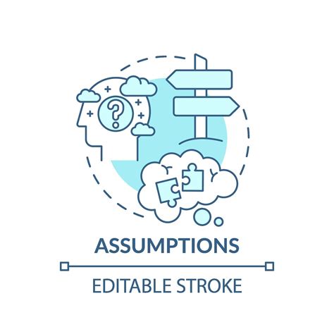 Assumptions blue concept icon 2209715 Vector Art at Vecteezy