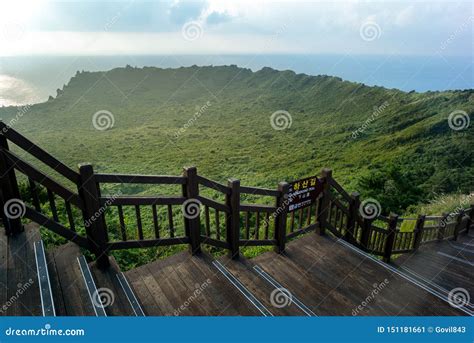 Volcanic Crate of Seongsan Ilchulbong Peak. Stock Image - Image of outdoors, crater: 151181661