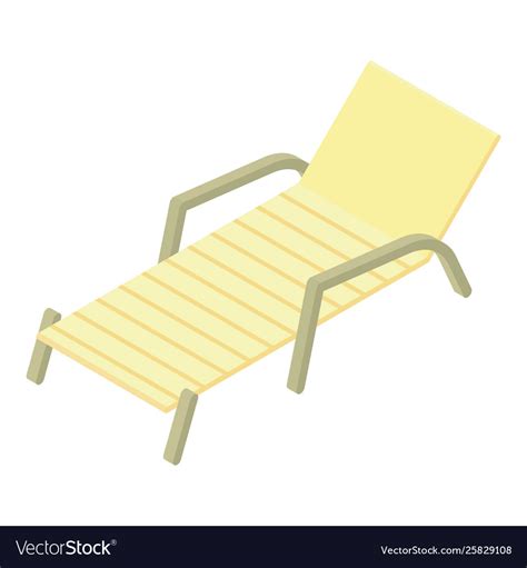 Beach chair icon isometric style Royalty Free Vector Image