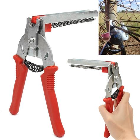 Red Flat Mouth Hog Ring Pliers Heavy Duty Crimping M Nail Plier Fencing Fence Wire Ringer Gabion ...