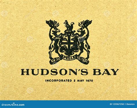 Hudson S Bay Logo Printed on a Paper Editorial Stock Photo - Image of commerce, department ...