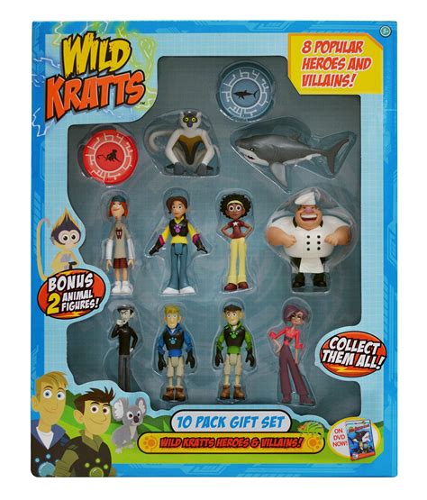 Wild Kratts Toys 10-Pack Action Figure Gift Set | Wild kratts birthday ...