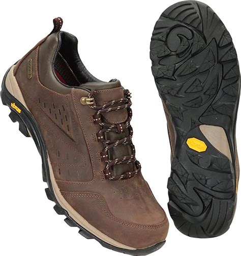 Mountain Warehouse Pioneer wasserdichte Leder-Wanderschuhe für Herren - Vibram-Sohle ...