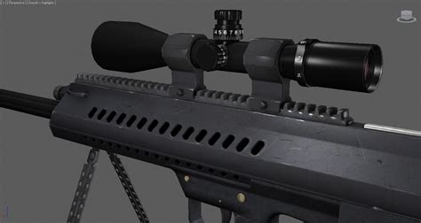 Barret Xm500 Sniper Rifle 3d Obj