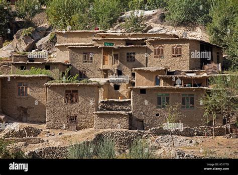 Afghan traditional mud houses in little village in Afghanistan Stock ...