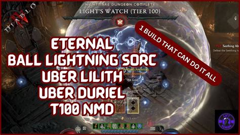 ETERNAL BALL LIGHTNING SORC 1 BUILD THAT CAN DO IT ALL - DIABLO 4 ETERNAL - YouTube