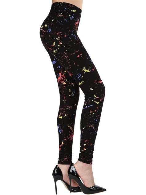 SATINIOR Soft Printed Fashion Leggings 80s Style with Assorted Designs for Women Weight Under ...