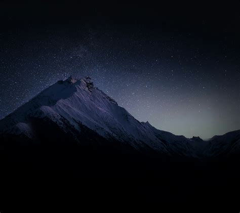 Download Star Night Nature Mountain HD Wallpaper