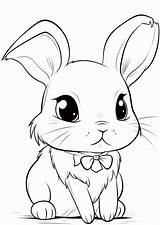 Easy Cute Rabbit Coloring Pages For Kids  Free Printable sketch template