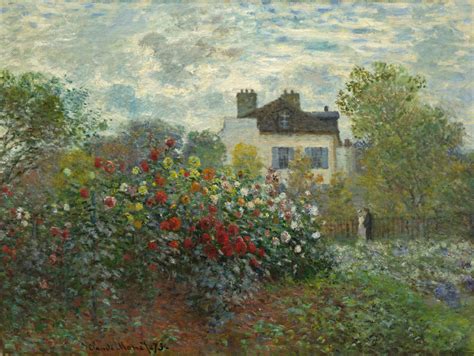 Top Impressionist Paintings - Claude Monet, The Artist's Garden in Argenteuil (A Corner of the ...