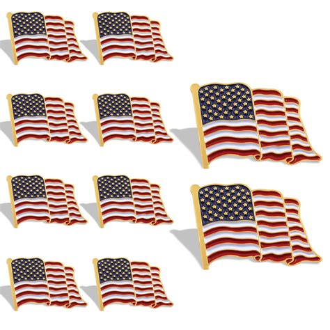 ANLEY Flag Lapel Pin - Waving US Flag Pins Patriotic American Emblem ...