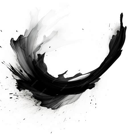 Premium AI Image | Abstract Black Photoshop Brush on Plain White Background