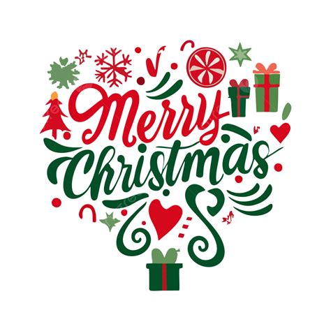 Merry Christmas Heart Shape Banner Vector Text Effect Transparent Image, Merry Christmas Banner ...