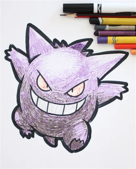 How to Draw Gengar from Pokemon – Draw with Richie