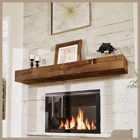 Fireplace Mantel - Wall-Mounted Mantles for Over Fireplace - Farmhouse ...