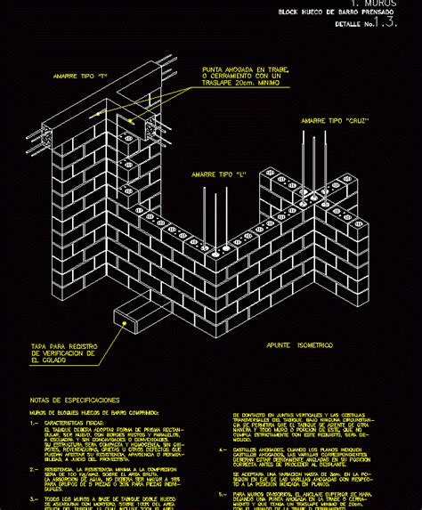 Wall Pressed Clay Hollow Block DWG Detail for AutoCAD • Designs CAD