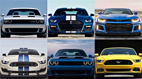 Top 10 Best American Muscle Cars (2021) gt500, mach 1, dodge challenger ...