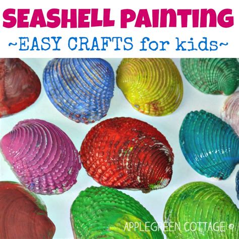 Seashell Painting - Fun Activity! - AppleGreen Cottage