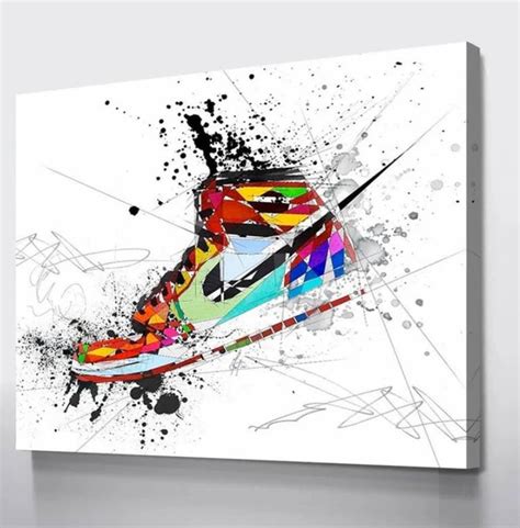 NEW*100%Real Nike Shoes Wall Art Abstract Canvas Painting Painting by ...