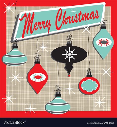 Retro christmas card Royalty Free Vector Image