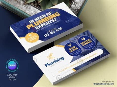 13+ Plumbing Business Cards for Plumbers [CANVA Template]