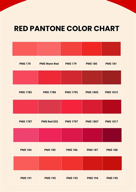 Pantone Red Colors Pantone Red Pantone Color Chart Pantone Color ...