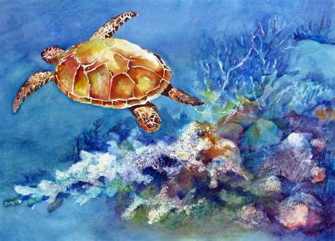 fish | Phyllis Vernon Painting | Fish painting, Sea turtle art, Fish art