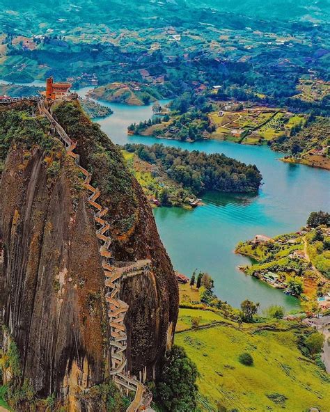 La piedra del penol the big rock of guatape rock colombia – Artofit