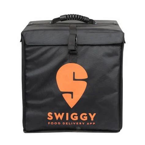 Polyester Black And Orange Swiggy Food Delivery Bags at Rs 600/piece in Jaipur