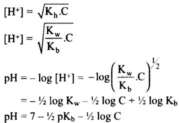 Derive an expression for the hydrolysis constant and degree of ...