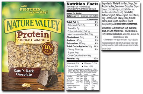 Nature Valley Protein Bars Nutrition Label - Best Label Ideas 2019