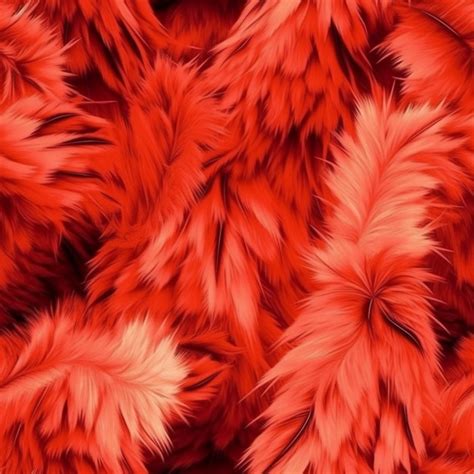 Premium AI Image | Seamless pattern red fur background