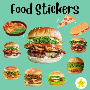 Fast Food Clip Art Digital Stickers - COPYRIGHT FREE by Stickers Store